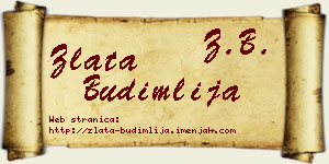 Zlata Budimlija vizit kartica